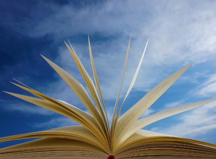 Book in sky. Image by Kranich17 from Pixabay